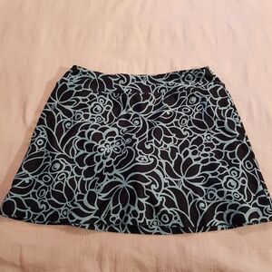 Talbots women's size small 2 tone blue skirt with modesty shorts EUC